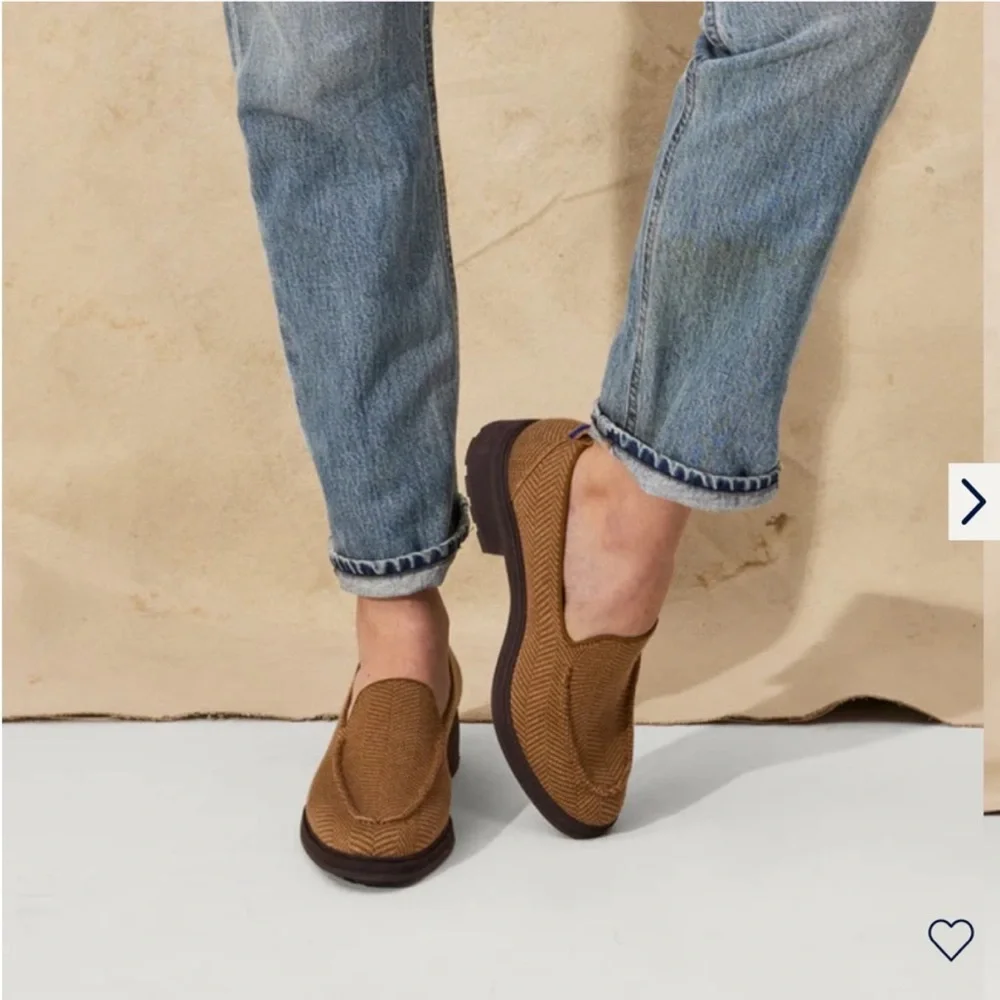 New in box! Rothy's The Lug Loafer in Merino wool - Teak Herringbone size 9